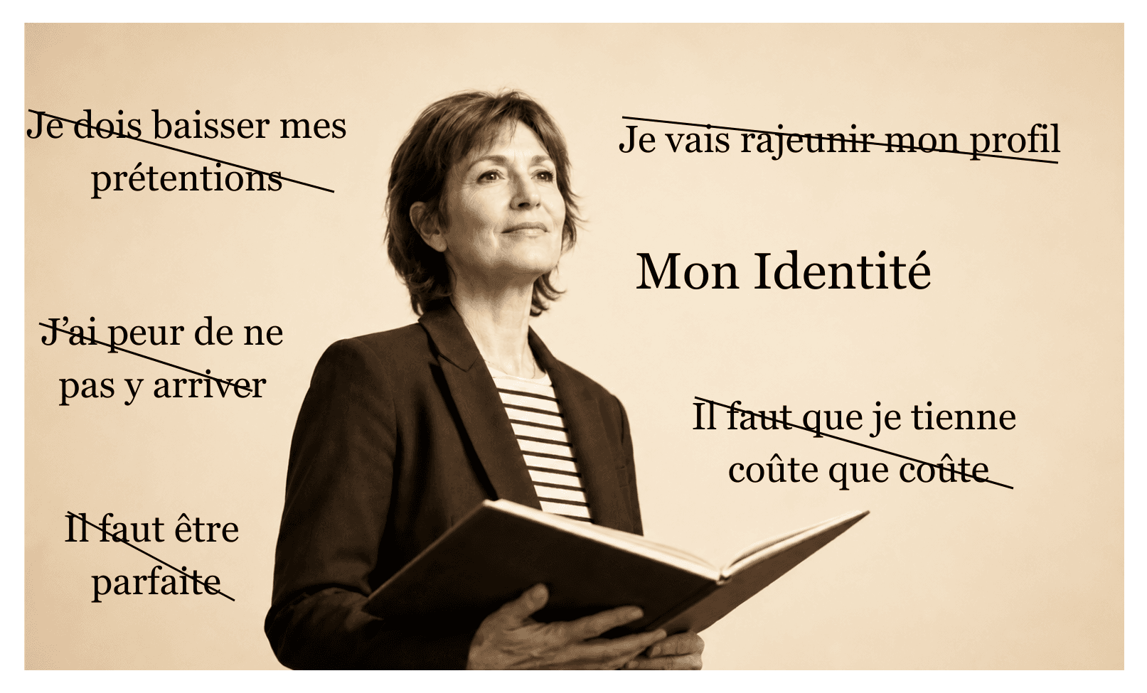Femme en recherche d'emploi questionnant son identité professionnelle